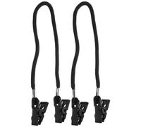 OHPHCALL 2pcs Hat Retainer Clips with Polyester Windproof Strap and Plastic Buckle, Lightweight and Sturdy Glasses Cord for Outdoor Activities, Cycling, Hiking and Sports