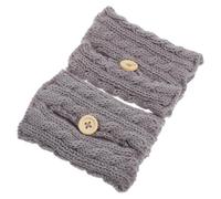 OHPHCALL 2pcs Knitted Coffee Mug Cozy Sleeves for Hot Drinks, Reusable Grey Wool Blend Cup Covers, Insulated Sleeve Set for Glass and Ceramic Cups