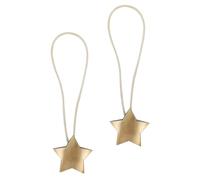 OHPHCALL 2pcs Magnetic Curtain Tiebacks with Metal Star Shape Decorative and Functional Curtain Fasten Buckle Holds in Position for Home Window Treatment