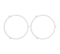 OHPHCALL 2pcs Microwave Oven Turntable Roller Support Ring White Plastic Rotating Roller Holder for Microwave Turntable Motor and Tray 18.9cm Keeps Food Revolving