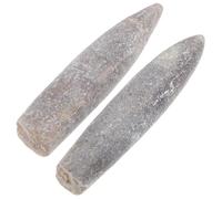 OHPHCALL 2pcs Natural Belemnite Specimen Mineral for Teaching Supply and Home Decor Authentic Paleontology Specimens for Geology Enthusiasts and Educational Collection