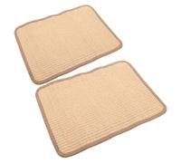 OHPHCALL 2pcs Natural Sisal Cat Scratch Mat Pet Sleeping Pads for Indoor Cats Bunny Scratch Pads Rabbit Mats for Cages