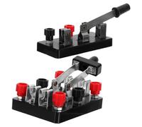 OHPHCALL 2pcs Physics Experiment Knife Switch Set with Single and Double Throw Poles for Educational Teaching, Made of Iron and Plastic, for Laboratory Circuit Control and Student Science