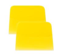 OHPHCALL 2pcs Pottery Decal Scraper Sticker Scraping Tool for Professional Artist and Beginner Yellow Thin Flexible Rubber with Good Ductility for Pottery Making and Paper Decals Random