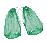 OHPHCALL 2pcs Practical Nylon Fish Catching Nets with Drawstring Portable Fishing Storage Bags Easy to Clean Lightweight Fishing Nets for Outdoor Use