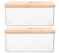 OHPHCALL 2Pcs Small Transparent Hamster Bath Box Multifunctional Sand Bath and Toilet for Hamsters Mice Chinchillas and Small Pets Household Accessory