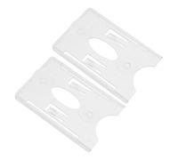 OHPHCALL 2pcs Transparent Car Permit Holder with Suction Cup for Windshield Plastic License and Toll Pass Card Mount Parking Pass Display for Highways and Parking Lots