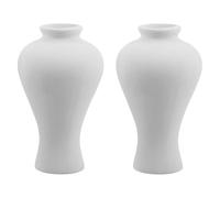 OHPHCALL 2pcs White Ceramic Bud Vases for Dining Table Decoration and Home Decoration, Small Boho Style Flower Vases Blank Surface for DIY Painting, Cultivating Artistic Skills for Families
