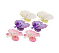 OHPHCALL 3 Pairs Butterfly Orchid Shoe Clips Removable Flower Buckle Decorations for Womens High Heels Sandals Slippers Summer Vacation Beach Charm Accessories