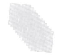 OHPHCALL 30 Pcs White Plastic Canvas Sheets 8x8cm for DIY Cross-Stitch and Embroidery, Lightweight and Easy Storage Mesh Sheets Suitable for Darning and Tapestry Projects