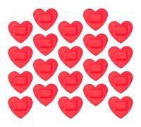 OHPHCALL 30 Sheets Heart-Shaped Adhesive Bandages Pe Material Breathable Bandages Strong Viscosity Covers Cuts and Scrapes for Wound Protection with Box and Independent Small Packages