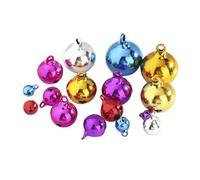 OHPHCALL 32pcs Alloy Miniature Bells for Pet Bell Collar Accessories, Easy Hanging and Reusable Bell-shaped Charms for Handmade Crafts and DIY Christmas Decorations Random Color