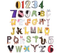 OHPHCALL 36pcs Assorted Colour English Letter Appliques Patches for Garments and Hats, Sew-on and Iron-on Polyester Alphabet Patches for Daily Life and Repairing Clothing
