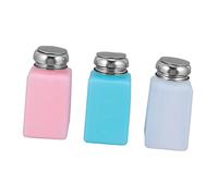 OHPHCALL 3pcs 200ml Nail Polish Remover Pump Bottle Set Empty Pressing Bottles Multi-colored (white Pink Sky Blue) Suitable for Nail Care and Diy Use Easy to Refill