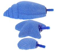 OHPHCALL 3pcs Aquarium Air Stones Small Bubble Diffusers Fish Tank Oxygen Pump Accessories with Star Shape, Conch, and Shell for Aquarium Decoration