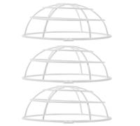 OHPHCALL 3pcs Fire Sprinkler Head Cover Cage with Stainless Steel Metal Sturdy Protection for Fire Systems in Setting, White Sprinkler Guard Offering Comprehensive Impact Resistance