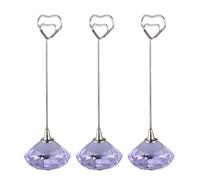 OHPHCALL 3pcs Heart Iron Wire Note Photo Memo Holder Place Paper Holders Clips Crystal Stainless Steel Chic Love Heart Shape Easy to Clip Stand Firmly for Birthday Wedding Decoration