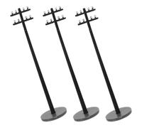 OHPHCALL 3pcs Miniature Telegraph Poles for Sand Table Scene Accessories 1:100 Scale Abs Model Railway Landscape Building Scene Props for Train Model Decor
