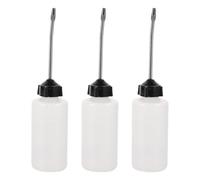 OHPHCALL 3pcs Oil Can Sewing Machine Oil Can Plastic Flexible Bottle with Iron Nozzle and Cap Fits Comfortably in Hand for Lubricating Industrial Sewing Machines