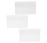 OHPHCALL 3Pcs Plastic Cassette Tape Holder Set, Standard Audio Cassette Storage Cases with Hard Shell, Blank Recording Tape Organizer Boxes for Car and Home Use