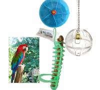 OHPHCALL 3pcs Plastic Pet Toy Set for Parrots and Rats, Including Parrot Feeding Balls and Enrichment Toys, for Climbing and Installing the Cage to Promote Intelligence and Activity