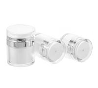 OHPHCALL 3pcs Portable Plastic Cosmetic Containers 50g 30g 15g Double-layer Vacuum-sealed Dispenser Bottles for Outdoor Travel Lotion Storage
