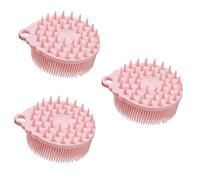 OHPHCALL 3pcs Silicone Sensory Brush Bath Brush Head Scrubber Detangle for Showering