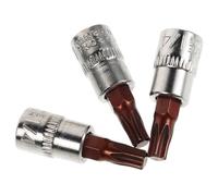 OHPHCALL 3pcs Star Socket bits Hexagon Alloy Socket Set with Extension Rod for Precise Work on Nuts and Screws in Home Repairs