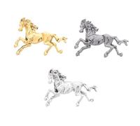 OHPHCALL 3pcs Vintage Horse Brooch Pin Metal Enamel Animal Accessories for Men Women Classic Racing Lapel Pins for Jackets Shirts Hats Unisex with Retro Charm and Craftsmanship