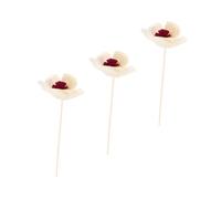 OHPHCALL 3Pcs Wooden Diffuser Sticks with Dried Artificial Flowers Aroma Sticks for Bedroom Fragrance and Home Decoration Scented Reed Diffuser Accessories