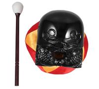 OHPHCALL 4-inch Buddha Muyu Temple Block Set with Cushion and Mallet, Imitation Wood Carving Religious Block for Meditation and Chanting in Buddhist Prayer Room