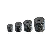 OHPHCALL 4 Pcs Carved Ebony Tube Beads with Mini Hole for String Or Lanyard, Natural Wood DIY Craft Bead Accessories Suitable for Jewellery Pieces and Keychains, for Home Decoration