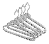 OHPHCALL 4 Pcs Retractable Clothes Hangers Multi-functional Foldable Coat Hangers Extra Wide Closet Storage for Pants Skirts Jeans in Grey