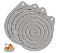 OHPHCALL 4 Pcs round Silicone Trivets for Hot Pots and Pans Heat Resistant Non-slip Desktop Protector Mats for Kitchen Counter and Dining Table