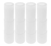 OHPHCALL 4 Pcs White Plastic Telescoping Gas Lift Cylinder Dust Covers with Three-Section Cup Rotation for Office Chairs, Adjustable Height Chair Gas Lift Mechanism Protection