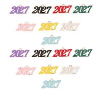 OHPHCALL 40pcs 2027 Numbers Alloy Pendant Charms with Smooth Flat Edges, Lightweight Mini Year Signets for Jewelry Making and Photography Props