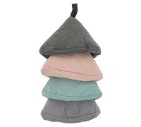 OHPHCALL 4pcs Japanese Style Triangle Potholders Pot Handle Covers Heat Resistant Fabric Kitchen Grip Protective Covers with Hanging Loop for Household Cooking Random Color