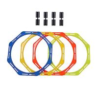 OHPHCALL 4Pcs Multi Color Soccer Agility Rings High Grade PP Material Reusable Football Training Circles for Hand Eye Coordination Basketball Speed Agility Equipment