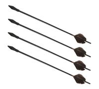 OHPHCALL 4pcs Pot Throwing Arrow Game Traditional Outdoor Tossing Game Rubber Tipped Arrows for Fun Gatherings and Historical Reenactments