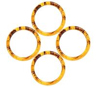 OHPHCALL 4pcs Resin Round Purse Handles for Handbag Replacement, 4-inch Circular Handbag Grip with Damage-Free Surface and High Durability, for Summer Handmade Crochet and Knitted Tote Bags