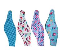 OHPHCALL 4pcs Shower Headband Swimming Headbands Adjustable Fit Neoprene Ear Protector Sticky Closure Lovely Printed Design for Men Women Kayaking Swimming Assorted Style