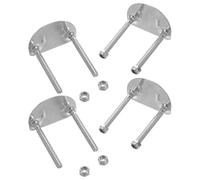 OHPHCALL 4pcs Silver Roller Skate Plates with Reinforced Structure and Precision Mounting Holes, Stainless Steel Quad Skate Bracket with Advanced Shock Absorption System for Universal