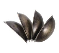 OHPHCALL 4pcs Vintage Style Antique Bronze Alloy Half-Circle Drawer Pull Handles for Kitchen Cabinet, Wardrobe Door, Cupboard Furniture Hardware, Semi-Circle Cup Handles for Home Renovation