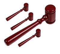 OHPHCALL 4Pcs Wooden Judge Gavels Smooth Finish Mallet for Boys Birthday Gift Sturdy Handcrafted Wood Hammer for Lawyer Auction Club Presidents