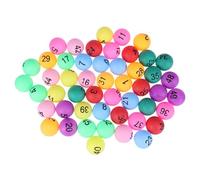 OHPHCALL 50 Pieces Numbered Table Tennis Balls 40mm Pp Ping Pong Balls with Numbers 1-50 Mixed Colors for Party Games and Lottery Draws Random Color