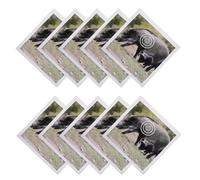 OHPHCALL 50pcs 40x40cm Wild Boar Archery Target Paper for Outdoor Shooting Practice and Competition, 10-ring Scoring Paper Targets for Bow and Gun Training