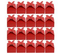 OHPHCALL 50pcs Heart Shaped Paper Box Creative Wedding Candy Box Portable Packaging in Red for Banquet Party Favors