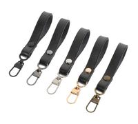 OHPHCALL 5pcs Black Genuine Leather Zipper Pull Heads Set Detachable Multi-Function Zipper Slider Replacement for Clothing Shoes Luggage Repair Accessories