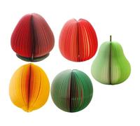 OHPHCALL 5pcs Fruit Shaped Self-adhesive Note Pads Made of Paper, Convenient and Practical to Use, Creative and Lovely Design, for Home or Posting on Blackboards, for Students and Office