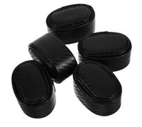 OHPHCALL 5pcs Mini Pu Watch Pillow Cushions Black Comfortable Portable Small Pillows for Automatic Watch Winders and Storage Boxes